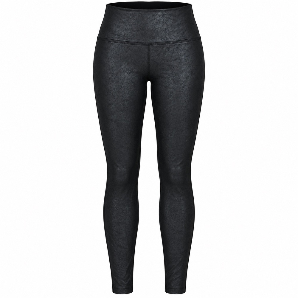 Beyond Yoga Womens Leggings XS Black Metallic Cracked Foil High Waisted Yoga